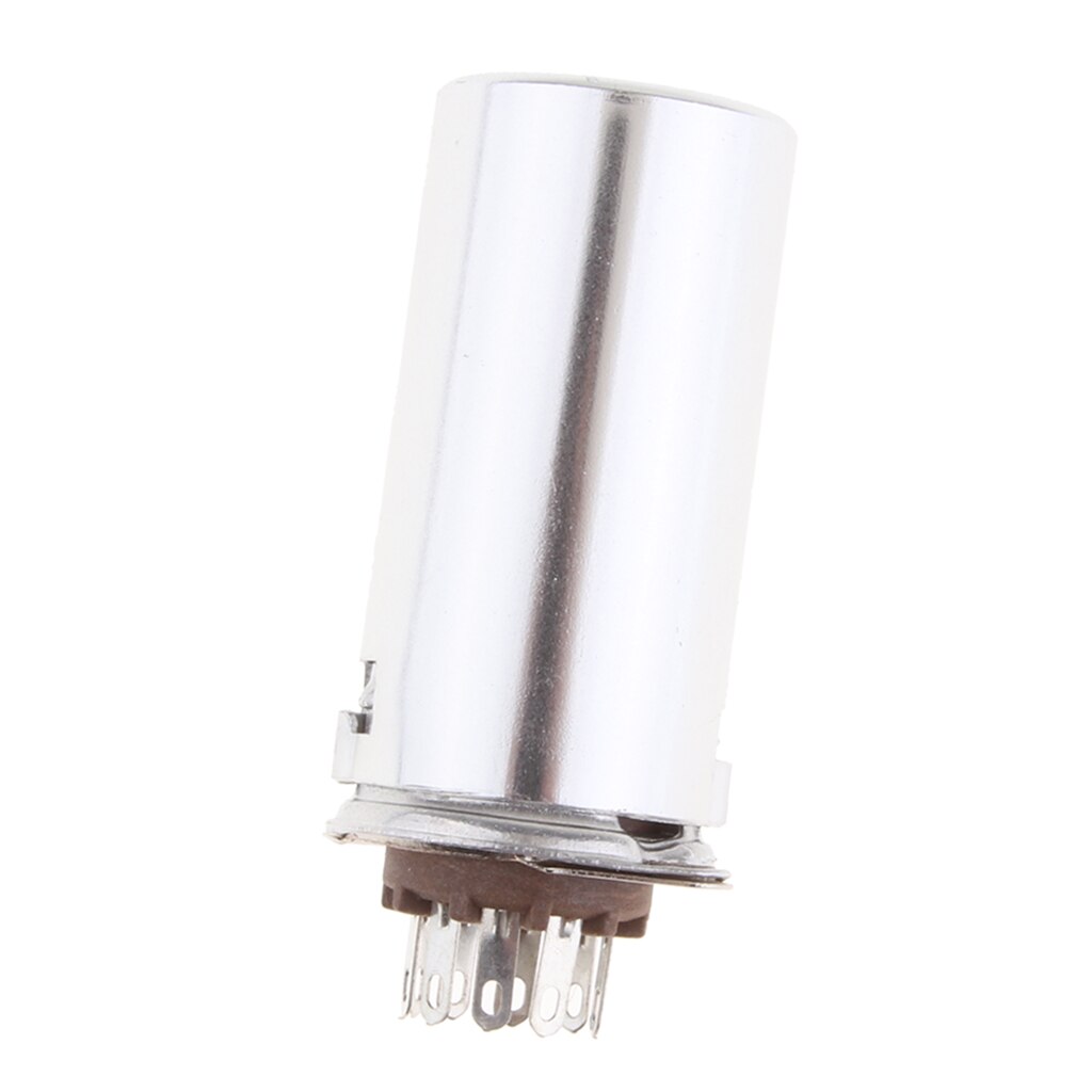 9 Pin Vacuum Tube Socket With 40mm Aluminum Shield For 12AU7, ECC82, 6n1