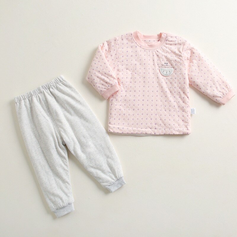 Crianças pijamas terno meninos pijamas roupa de dormir bebê menino roupa inferior t-shirts pijamas casa esporte terno roupas: Rosa / 9 m