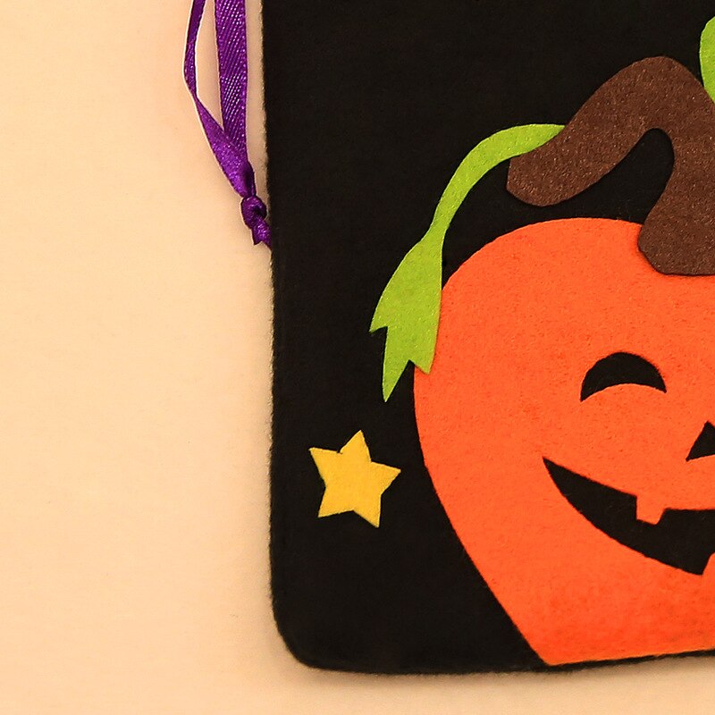 Halloween slikpose snørepose dekoration børn stofposer græskar heks barn børn indretning indpakning