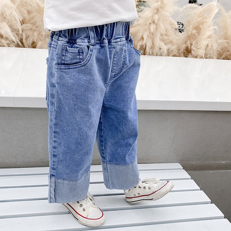 Las niñas vaqueros Infante niña Jeans primavera otoño pantalones vaqueros para niños niñas estilo Casual niño niña ropa