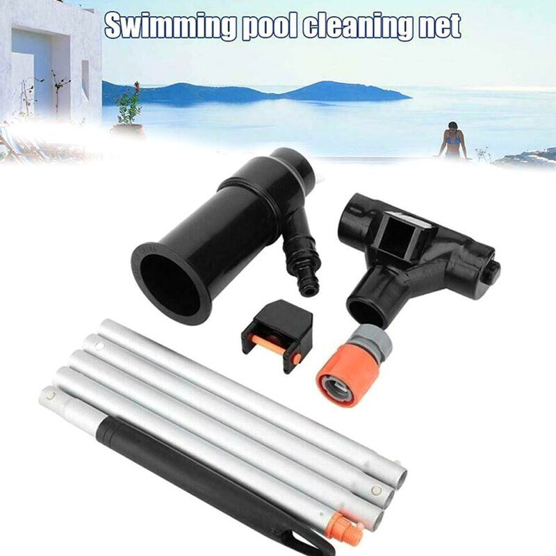 Pool Vacuum Cleaner Swimming Pool Vacuum Jet 5 Pole Sections Suction Tip Connector Inlet Portable Detachable Cleaning Tool