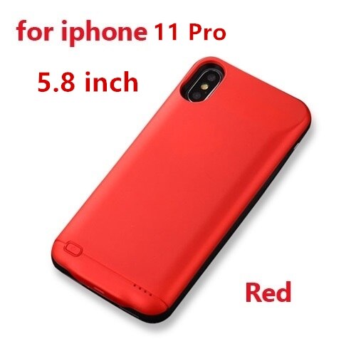 Hot 10000mAh ładowarka Case dla iphone 6 6s 7 8 Plus Power Bank etui do ładowania dla iphone 11 Pro XS Max 6s power bank Case: 11 Pro Red