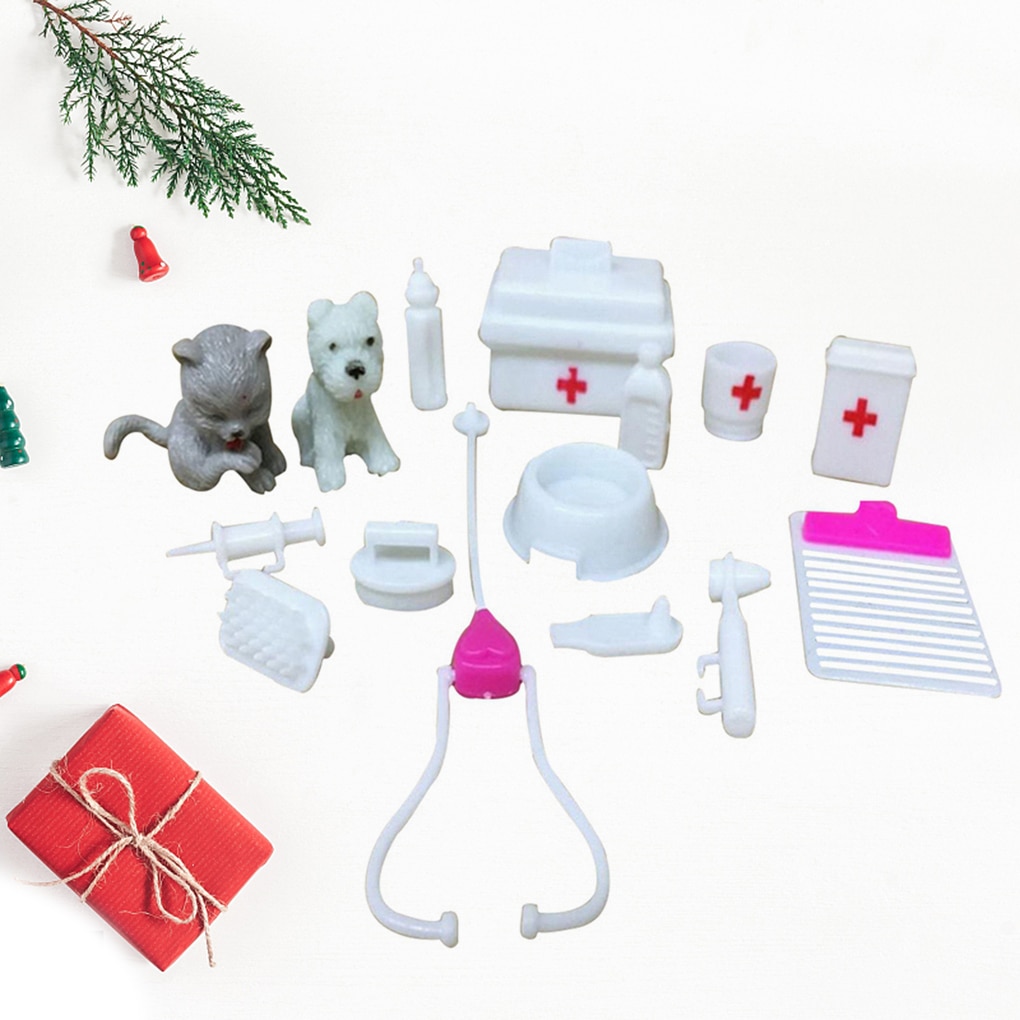 Simulation læge legetøj dukke enhed hospital tilbehør børn børn rolleleg sygeplejerske legetøj