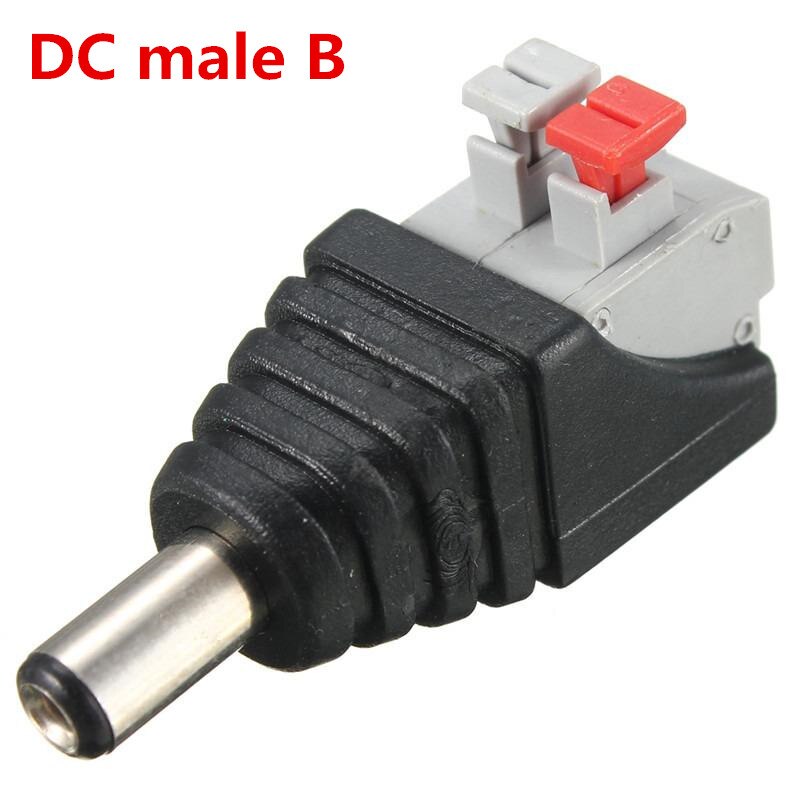 5Pcs Man Vrouw Gratis Lassen Dc Connector/Dc Connector Plug Cable Connector Voor Led Power Adapter Cctv camera Led Strip: DC  Male  B