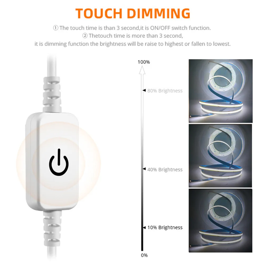 USB-Kabelschakelaar 28Cm Usb Een Man Naar Een Vrouwelijke Verlengstuk Zwarte Kabel Met Aan/Uit-Schakelaar, Usb 5V Touch/Knop Dimmer Schakelaar