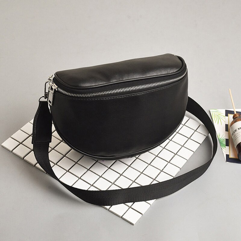 Crowdale pure color dames leren schoudertas met schelpen, crossbody tas voor dames