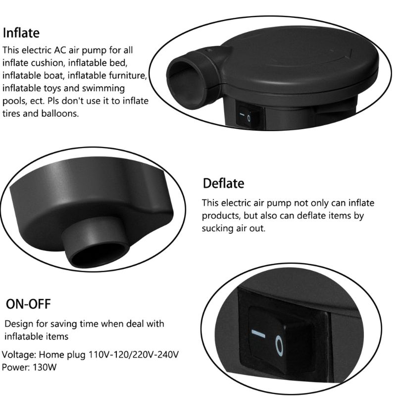 Pompa nadmuchiwana elektryczny materac dmuchany pompa kempingowa pompa sprężarki powietrza przenośna szybka napełniająca pompa powietrza robić użytku domowego