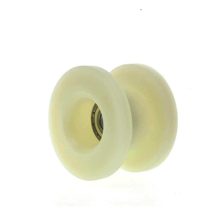 Bearing Plastic-Coated Safety Door Pulley H Groove Guide Wheel Roller 12*64*44mm