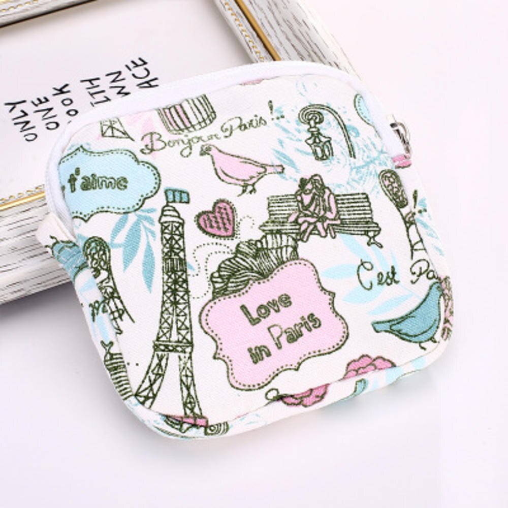 Large capacity sanitary napkin storage bag cosmetic bag Neceser Make up bag zipper lipstick bag Косметичка purse travel storage: zipper-6