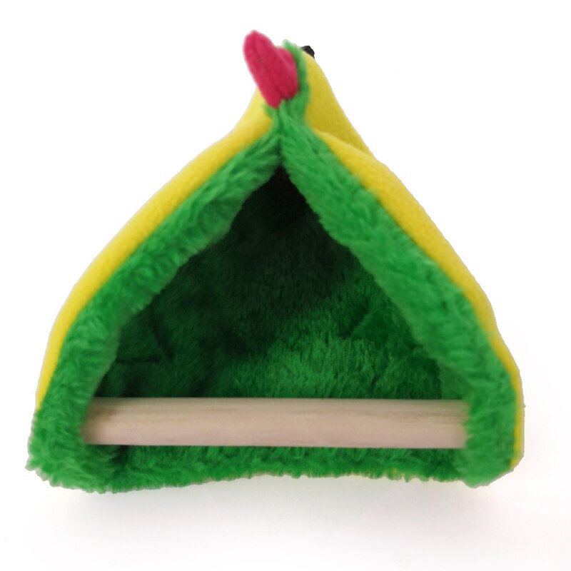 FLAdorepet Vogel-Schlafhütte – Plüsch-Nest Mit Haken, Für Sittiche & Nymphensittiche, 23x18x27 Cm, Grün