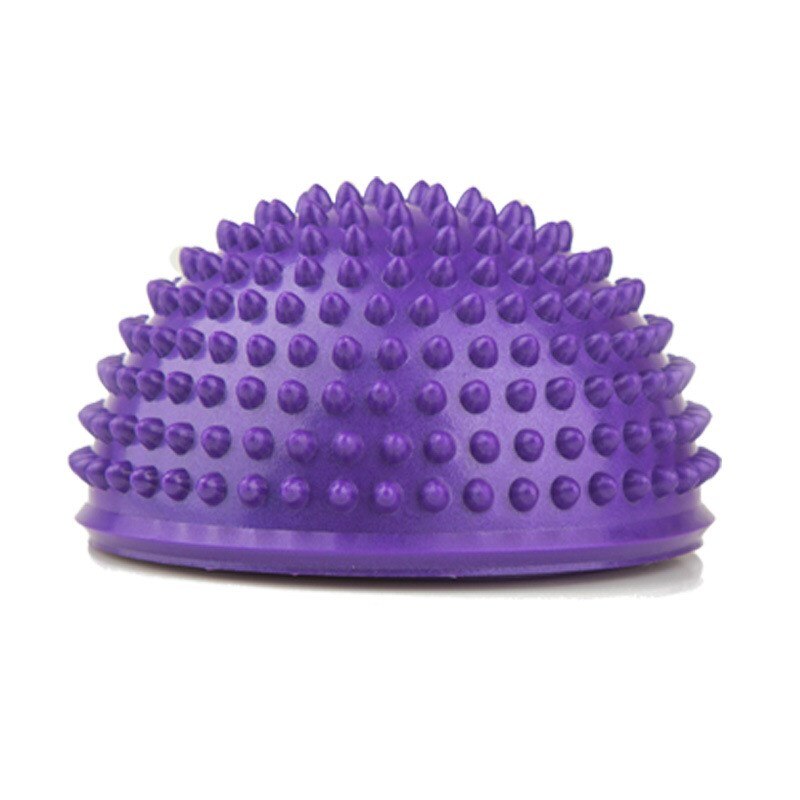 Pvc uppblåsbara yogabollar massagepunkt halv fitball övningar tränare stabilisator gym pilates fitness balansboll