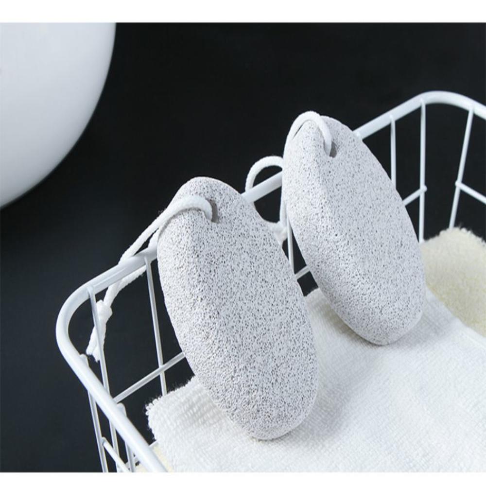 Piedra pómez para pedicura, 2 unidades/lote, piedra pómez para los pies, exfoliante de piedra gris, herramientas de pedicura, limas naturales para los pies, eliminación de piel muerta, masaje de pedicura para el cuidado de los pies