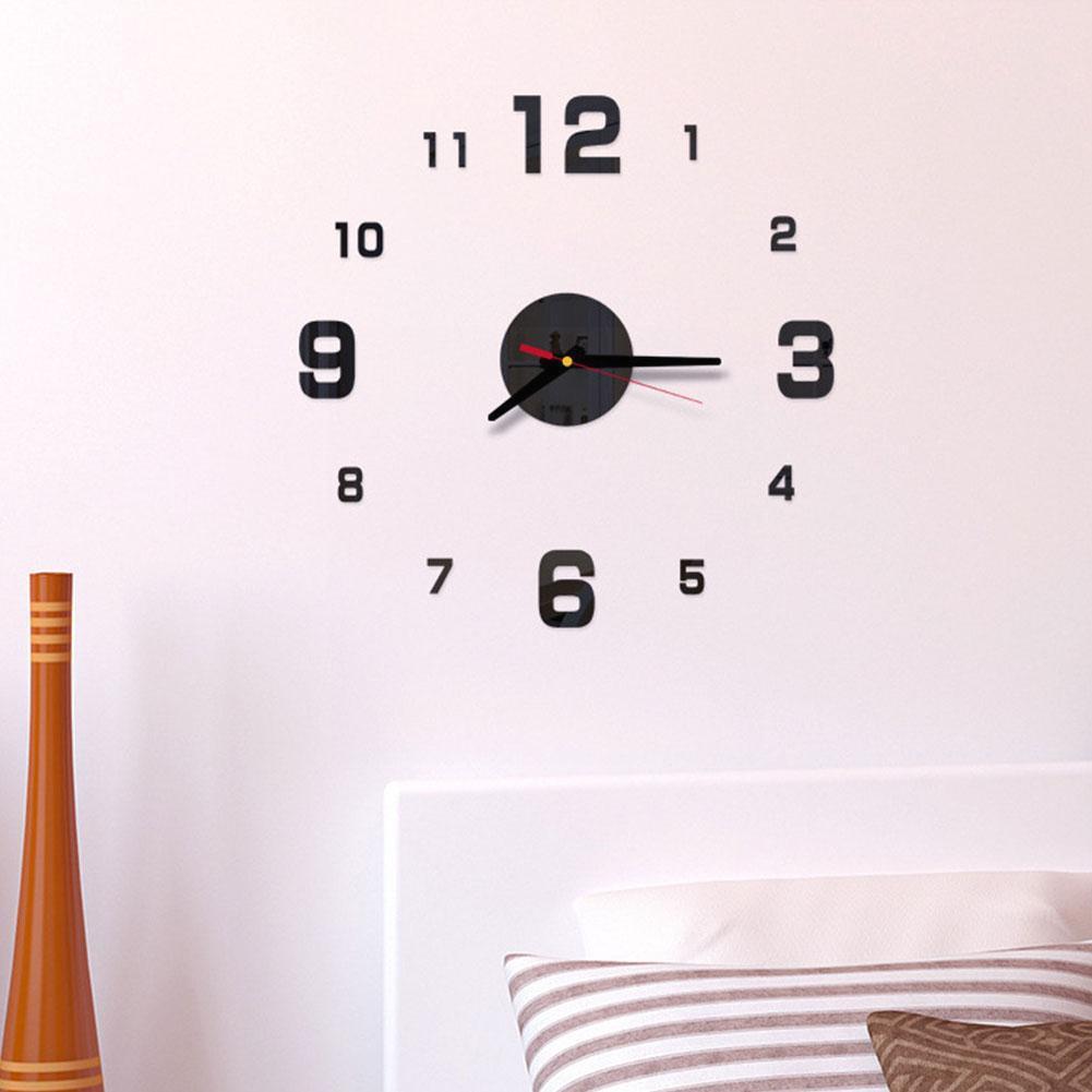 3d Diy Roman Numbers Acrylic Mirror Wall Sticker Clock Home Decor Mural Decals Clock Sticker For Home Kitchen Living Room D K3h5