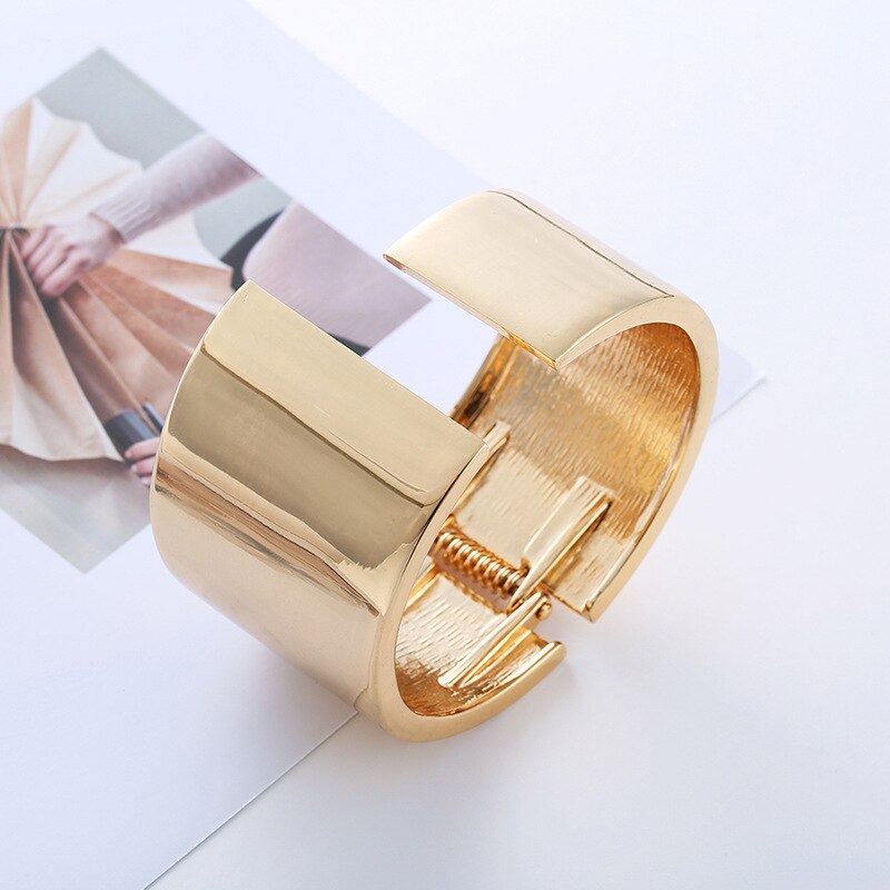 Asymmetrische Spiegel Metaal Open Manchet Armband Armbanden Voor Vrouwen Charm Brede Armband Dames Vrouwelijke Sieraden