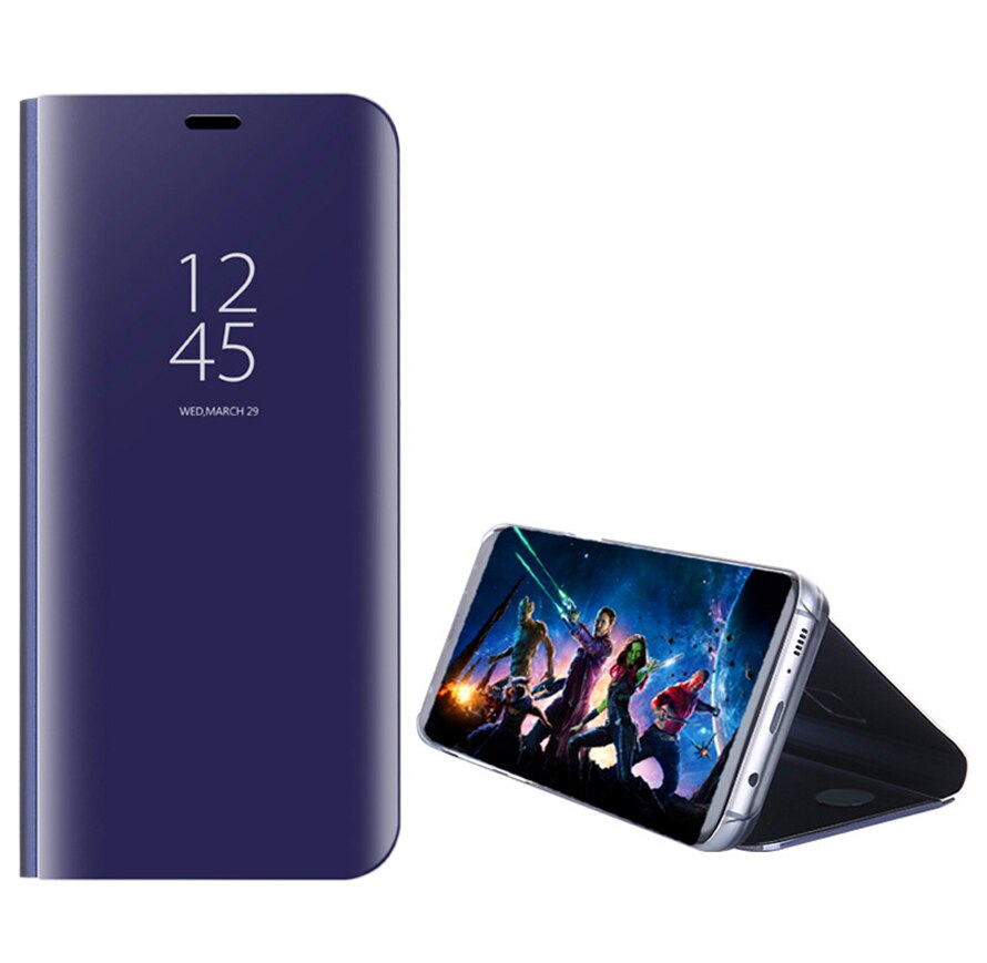 Honor 7s Case Smart Mirror Flip Cases Cover for Huawei Honor 7s Dra-lx5 5.45inches Plain CYTANH: Purple blue