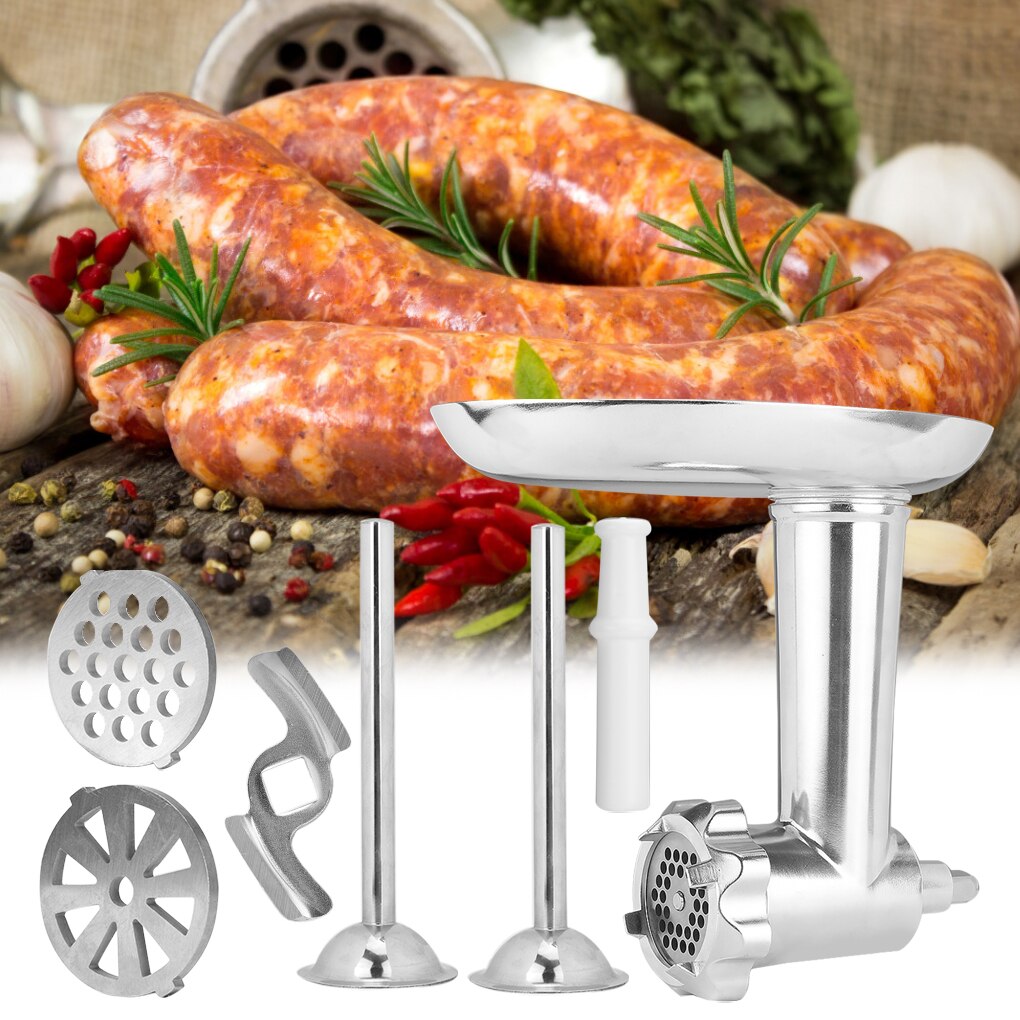 Metal Meat Food Grinder Attachment for KitchenAid Stand Mixer Rod Grinder Sausage Filling Attachment For KitchenAid Blender