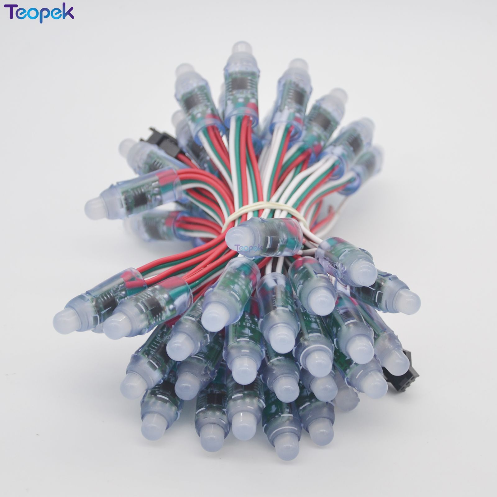 50 stuks 12mm WS2811 LED Pixel Module Digitale RGB Full Kleur String IP68 Waterdichte Led String Voor Reclame Letters teken DC5v