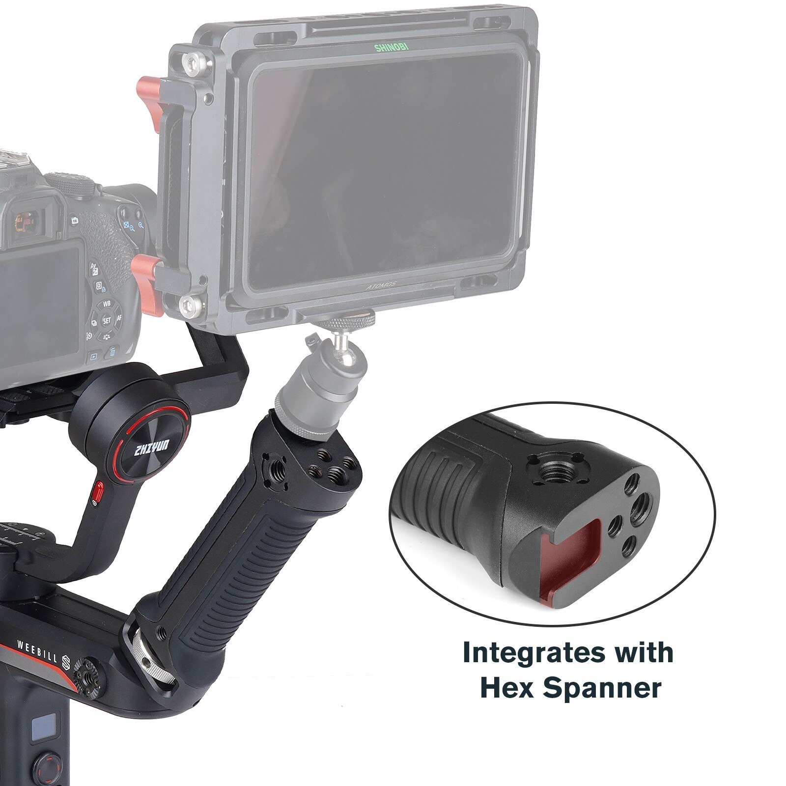 Neue Griff Verlängerung Hand Griff für Zhiyun Weebill S Weebill 2 Gimbal Stabilisator Handheld Zubehör mit 1/4 "Schraube See