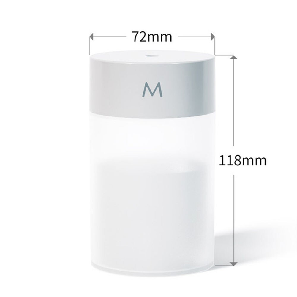 Humidifier Diffuser Mini Air Humidifier Aroma Essential Oil Diffuser USB LED Night Lamp Humidifier Air Purifier Car Purifier: White
