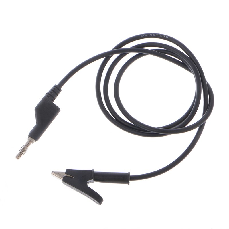 2 stuks 4mm Rood Zwart Banana Plug Naar Krokodil Alligator Clip Test Probe Lead Draad 1m ondersteuning