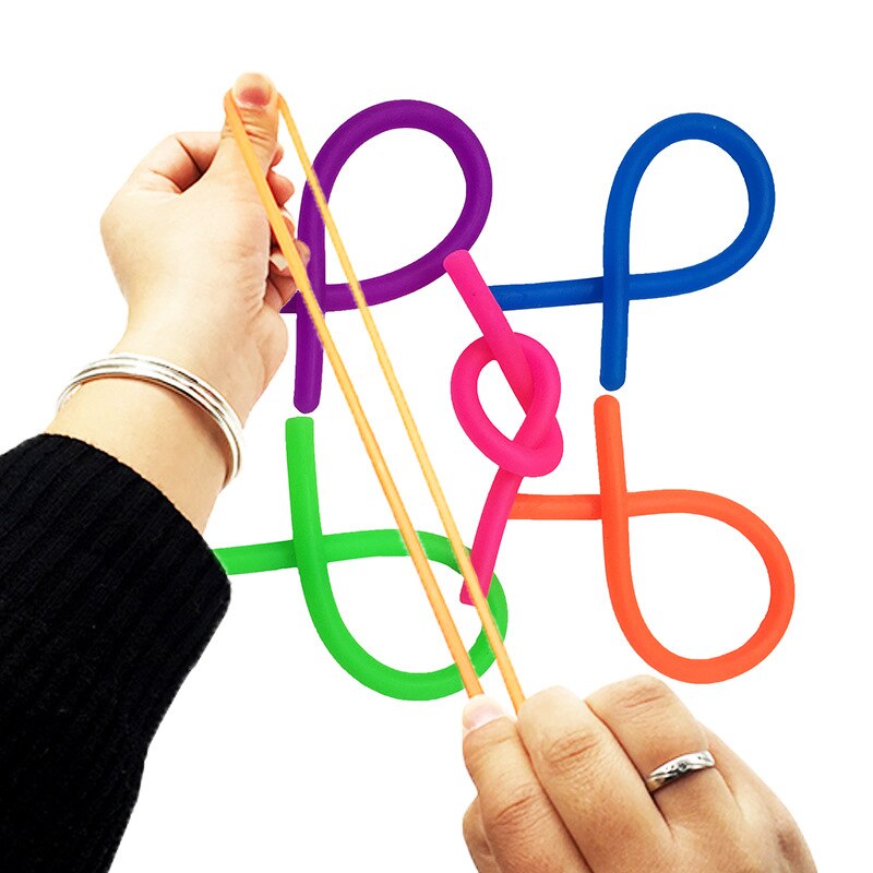 Soft Rubber Elastic Noodle Rope Venting, Decompression And Stretching Strange Toys Fidget Relief Stress Vent For Adults Toys