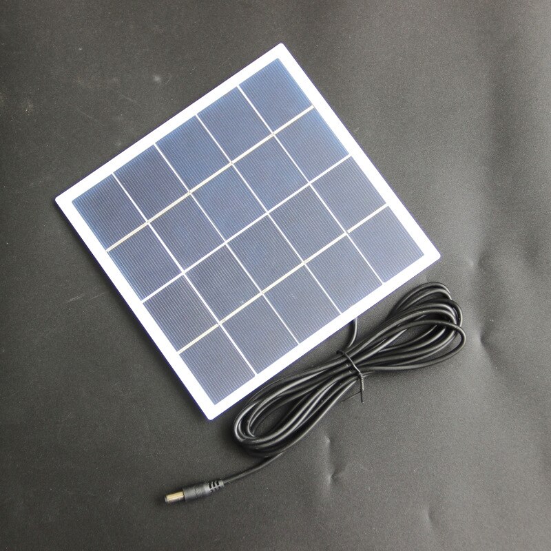 6w 5v solpanel polykrystallinsk 3.7v batteri  dc 5521 udendørs camping solar havebelysning gadesyn