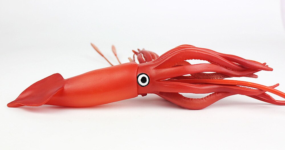 Large Squid Inkfish Model Ocean Animal Lifelike Figure Collector Decor Toy