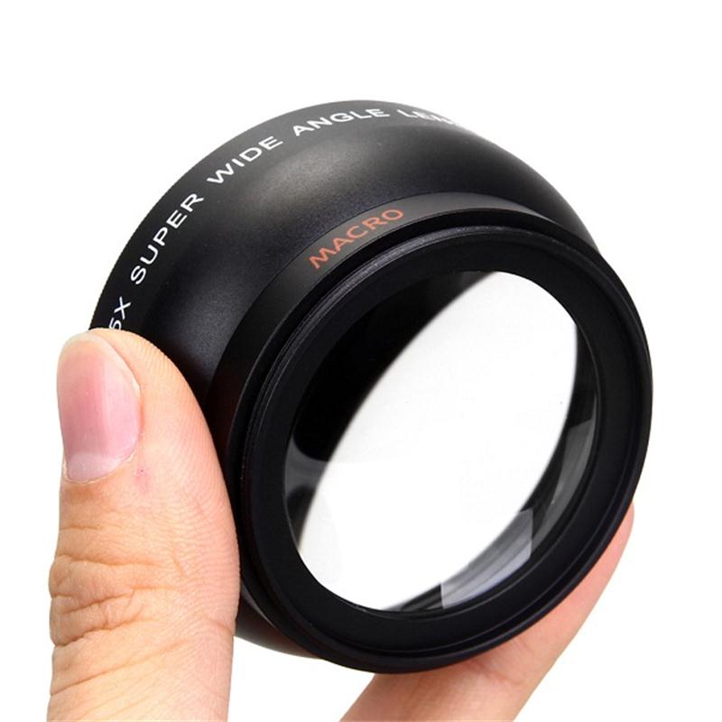 58MM 0.45x Groothoek Lens + Macro Lens voor Cannon 5D/60D/70D/350D/400D /450D/500D/1000D/550D/600D/1100D 18-55MM Lens