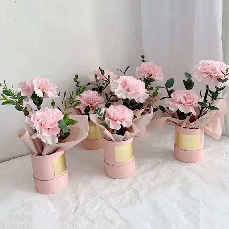 Mini Enkele Bloem Emmer Doos Enkele Ronde Rose Bloem Doos Bloemist Boeket Dozen Vat Voor Valentijnsdag Wedding party