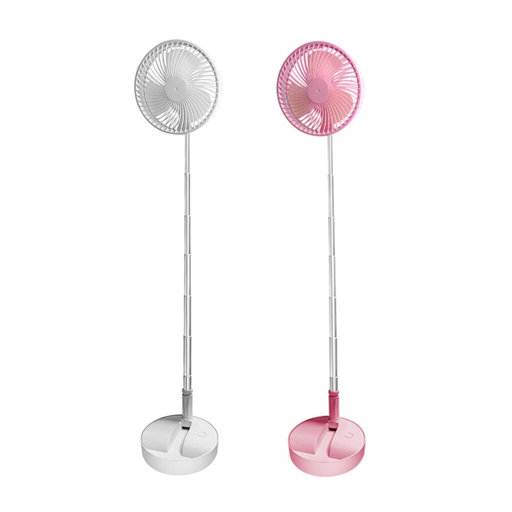 Mini Folding Telescopic Fan USB Rechargeable Student Portable Small Floor Fan Dormitory Bed Office Desktop Home Folding Fan