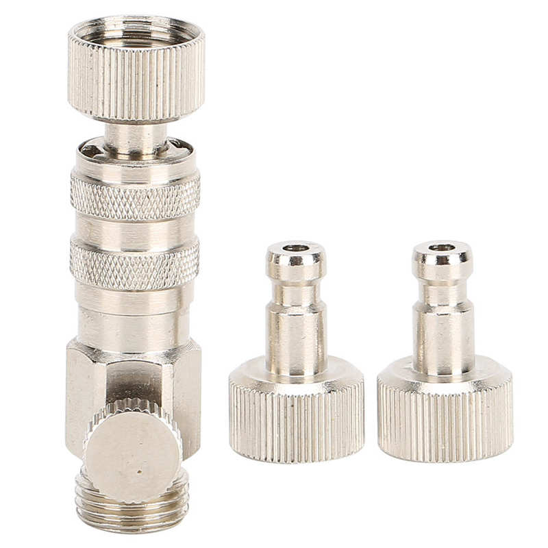 3Pcs Airbrush Connector Snelkoppeling Met Luchtstroom Aanpassing Air Compressor Montage: Default Title