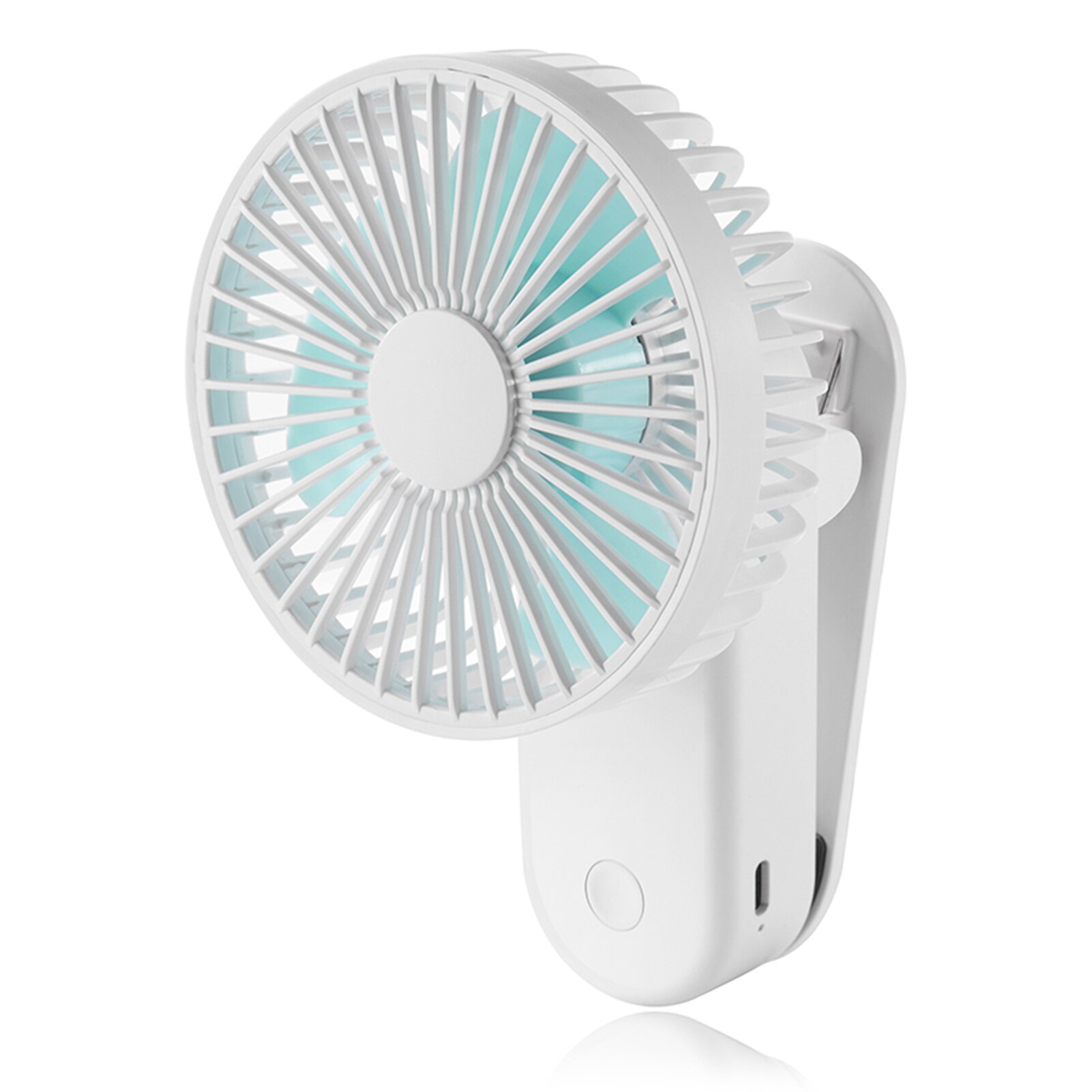 Usb Mini Wind Power Handheld Fan Clip Op Mini Bureau Ventilator 1200Mah Usb Draagbare Ventilator Met 3 Snelheden Leuke kleine Cooling Fans: B