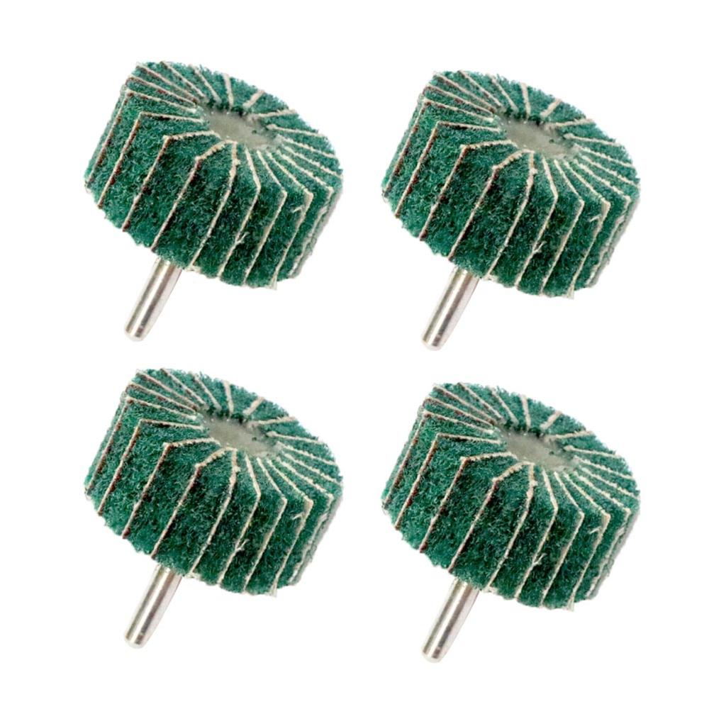 2 " 50mm 4 stk industriell skuresvamp slipehode nylonfiber polering poleringsskive non-woven for drill med 1/4 " skaft 6mm: Korn 120 4 stk