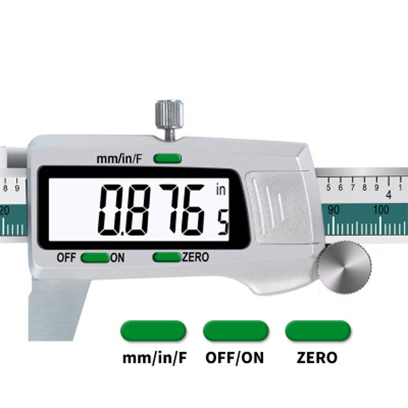 0-150mm 6inch digital caliper green spell stainless steel vernier caliper LCD digital caliper