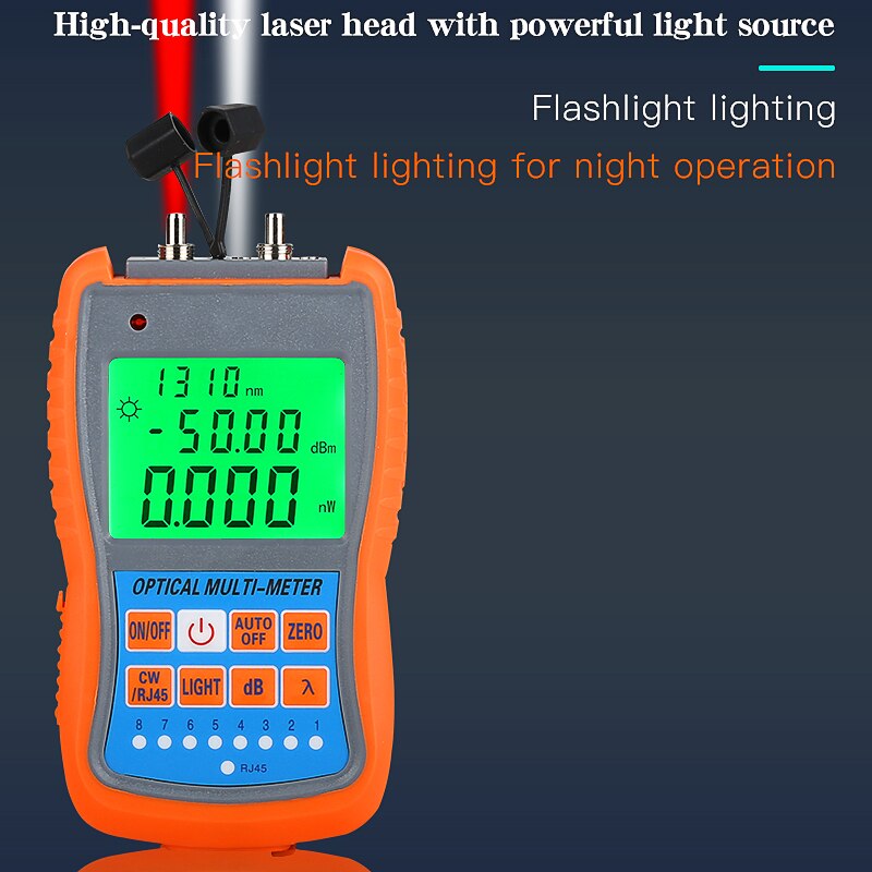 Comptyco AUA-G70B/50B 4in1 Mini Optical Power Meter Visual Fault Locator Netwerkkabel Test Glasvezel Tester 10Km 30Km Vfl