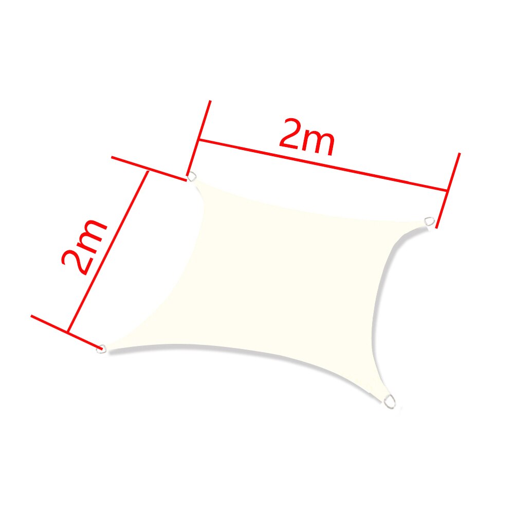 Waterproof Sun Shelter 300D Outdoor Yard Garden Shade Sails Triangle Large Swimming Patio Pool Canopy Camping Awning: 2mx2m cream