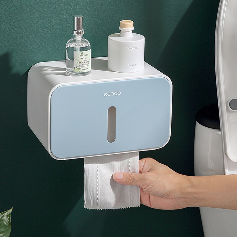 ECOCO Tissue Box Wall Mounted Paper Roll Holder Kitchen Paper Dispenser For Hotel Toilet Paper Dispenser Bathroom Accessories