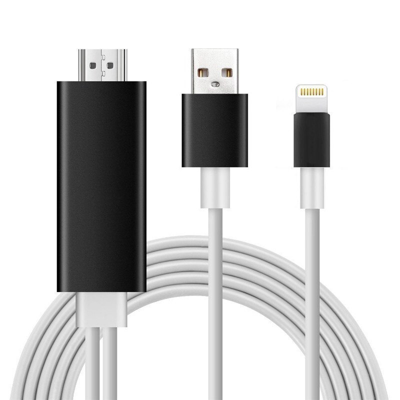 Voor Lightning Naar Hdmi Adapter Digitale Av Kabel Voor Iphone 12 11 Pro Max X Xs Xr 8 Plus Ipad air Mini Usb 6 Ft 1080P Digitale Hdtv