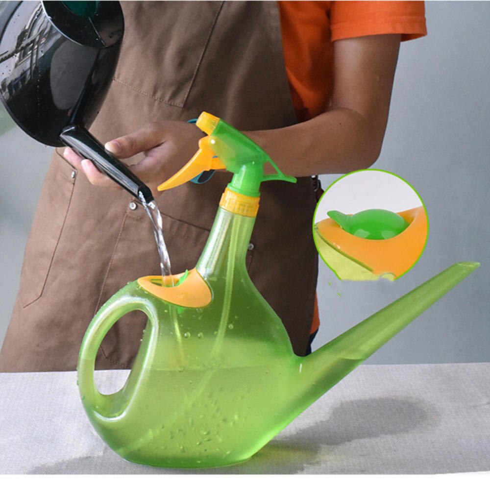 1.3l dubbele functie watergeefketel spuit plastic kamerplanten waterkan duurzame tuin bloemen watergeefsproeier tuingereedschap