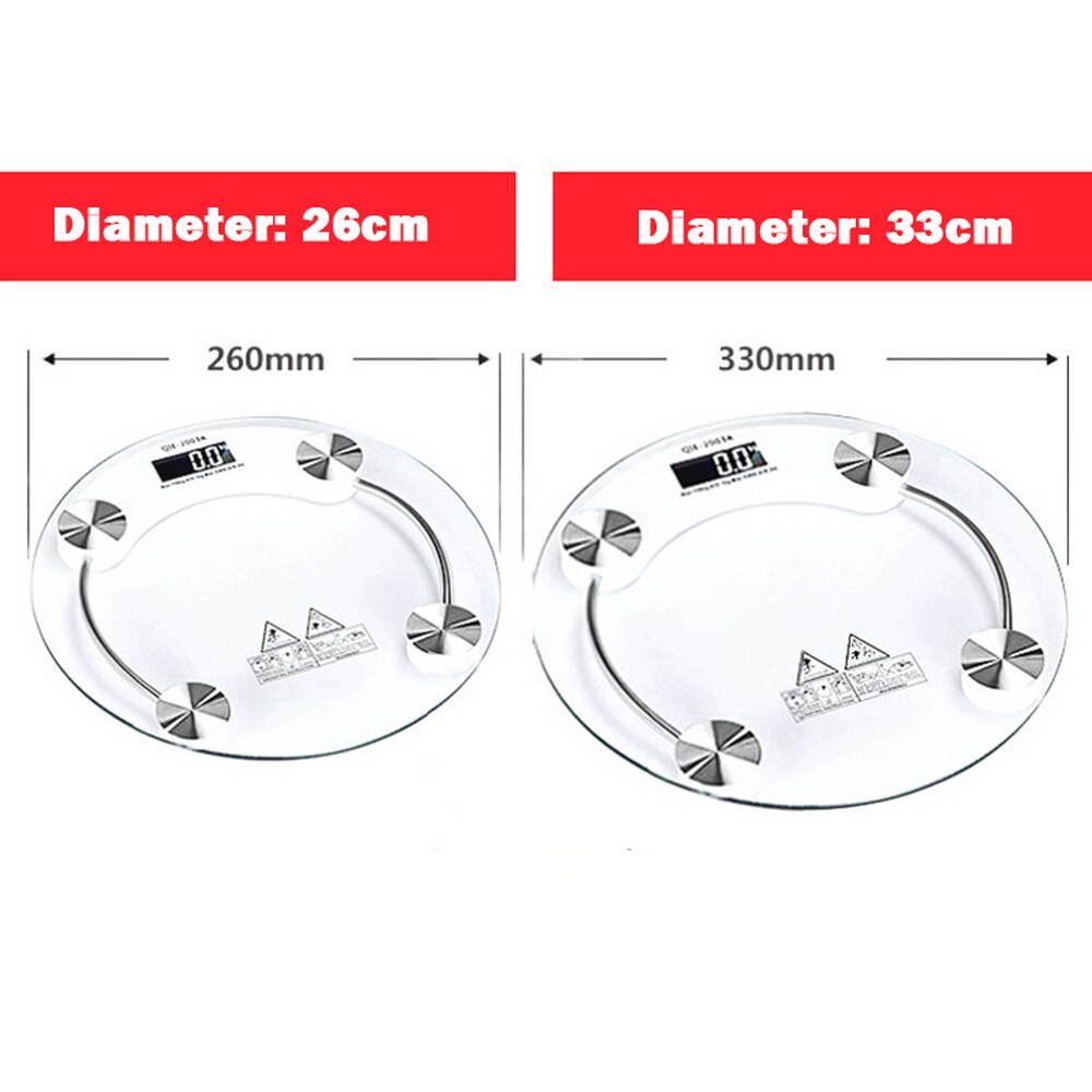 180KG Electronic Weight Scale Digital Body Weight Scale Bathroom Scale with Glass Platform LCD Display