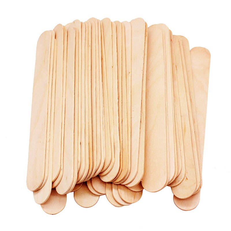 Depiladora desechable de madera, barra depiladora de lengua corporal, espátulas de depilación, 50 Uds./lote