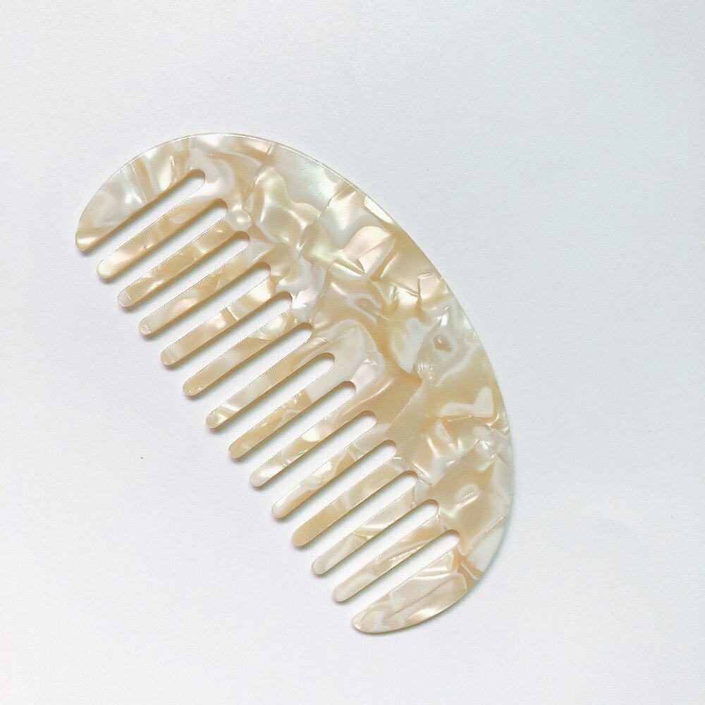 Korea Wide Tooth Hair Comb Tortoise Shell Style Natural Detangling Comb For Curly Hair -no Static Comb For Women Men: 4
