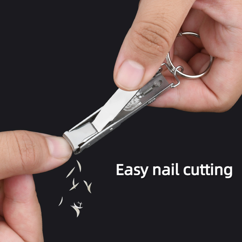 1pc foldbare 0.5cm ultratynde bærbare negle-tåklipper i rustfrit stål trimmer saks manicure pedicure værktøj fingernegleklipper