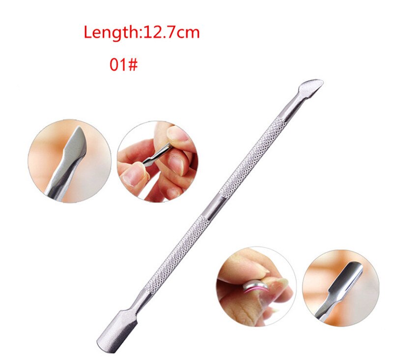 1 kpl ruostumaton teräs kynsinauhasakset poistoaine sormi kuollut iho työnnä kynsi kynsinauhojen työntö manikyyri kynsienhoitovälineet kynsitaide