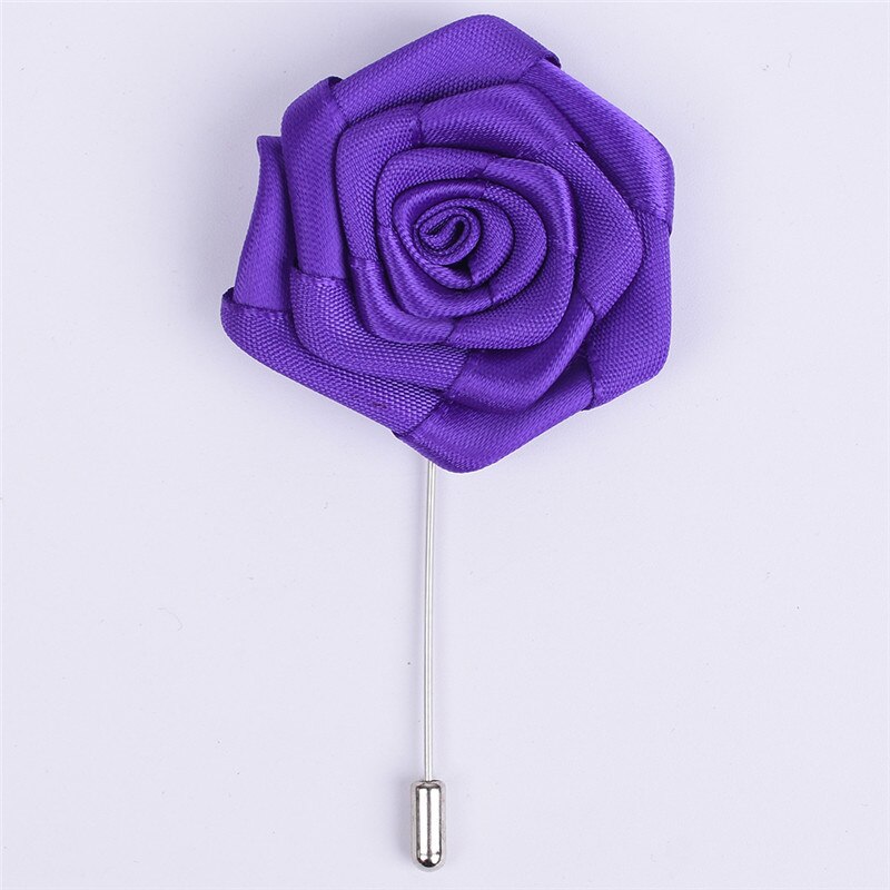 Diy privé-aanpassing bruidegom corsages corsages boutonniere bloemen bruiloft corsage pin broche  x1258-16: Paars
