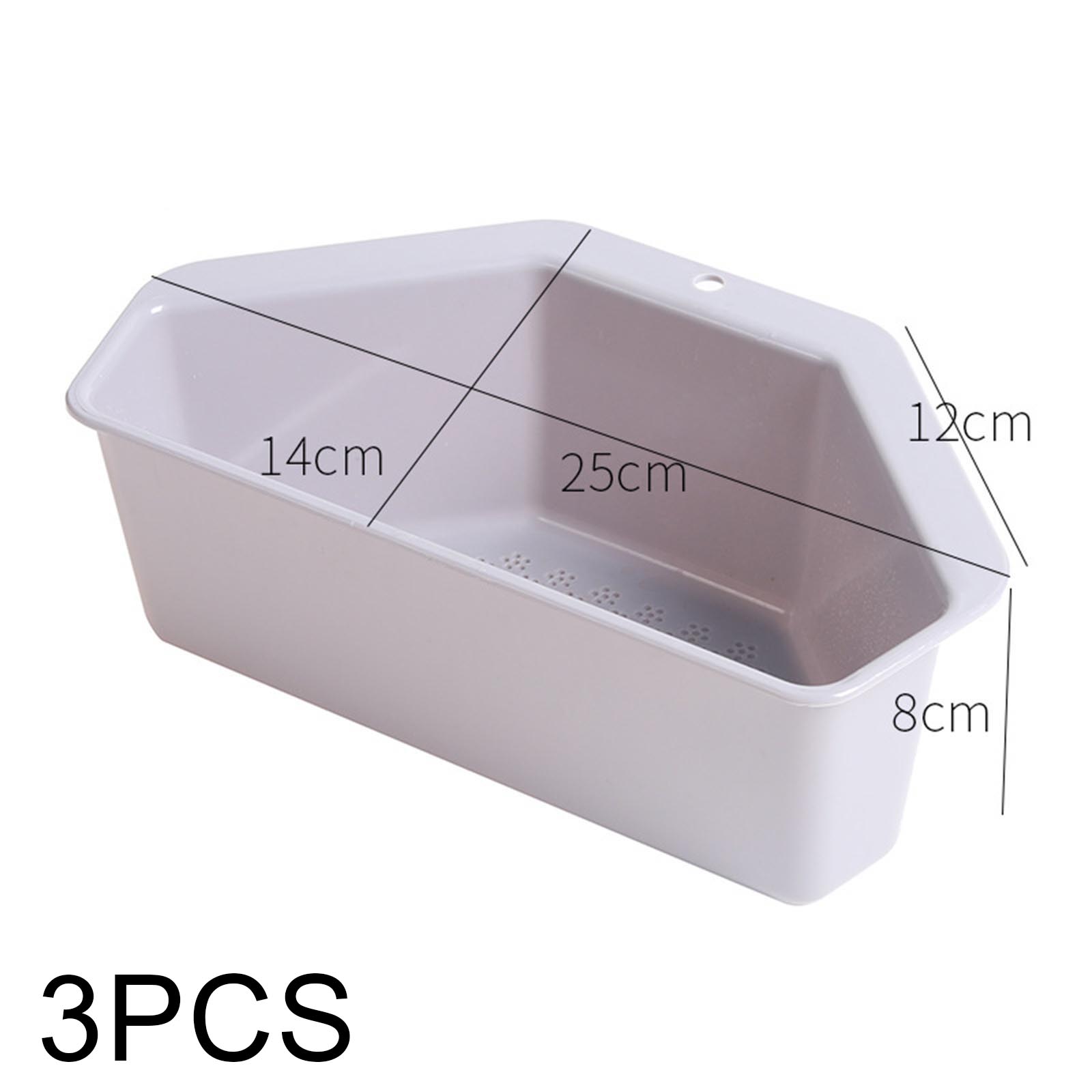 Triangular Corner Sink Drain Rack Shelf Basket Food Strainer Vegetable Fruit Drainer Sponge Holder Kitchen Filter K888: Rose