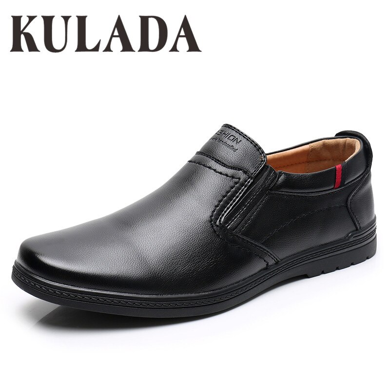 KULADA-zapatos informales para hombre mocasines cómodos de cuero suave, a la , talla grande 46-49: 12