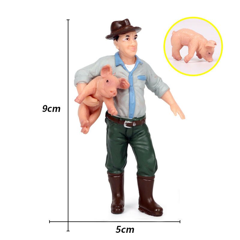 Farm People Farmer Police Breeder Farmwife Figure Model Decor Collector Toy Collector Decor Simulation Educational Figures: M-711