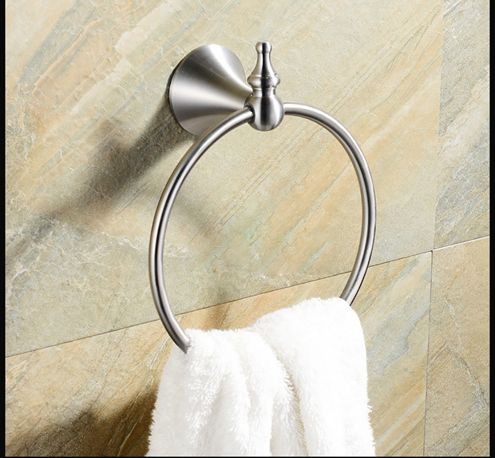Edelstahl Runde Stil Wand-Montiert Handtuch Ring Halter Hanger Badezimmer: Type2