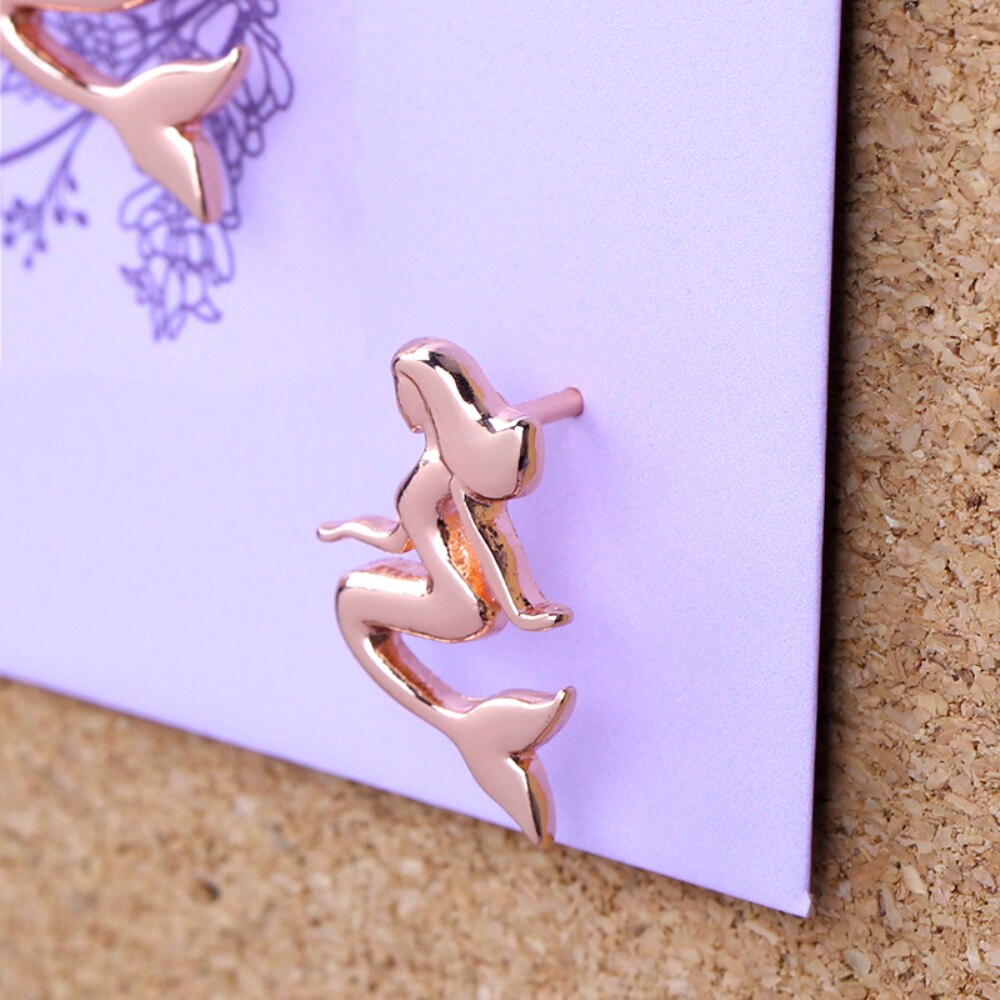 Rose Gold Mermaid Push Pins Decoratieve Thumb Kopspijkers Set van 6 Metalen Markering Tekening Punaises voor Foto Muur Kaart Kurk boards